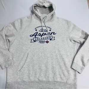 Lane 7 Aspen Colorado Light Gray Hoodie, XL*, EUC